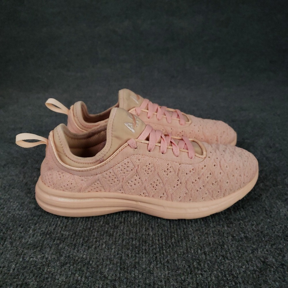 APL Techloom Phantom Shoes Womens Size 9‎ Pink Knit Running Gym Sneakers